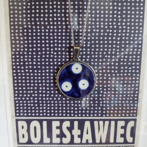 Wisior naszyjnik z ceramiką Bolesławiec .